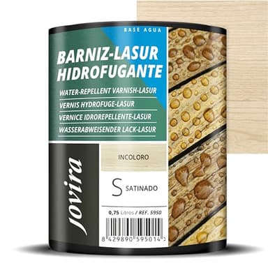 JOVIRA PINTURAS Lasure Hydrofugeant Protecteur imperméable effet perlé. Elle protège, décore et embellit tous les types de bois. (750 millilitres, Incolore)