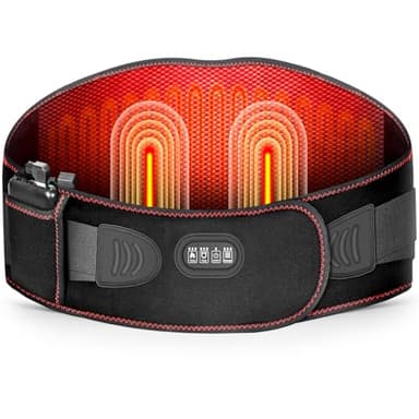 Naxup Ceinture Lombaire chauffante,Ceintur Dorsale Chauffante,Ceinture Massante Chauffante avec 3 Modes De Massage et 3 Niveaux de Température,Timer,pour Soulager des Douleurs Lombaires, Abdominales