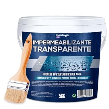 Plantawa etancheite toiture 5kg | Format du gel | Produit hydrofuge invisible, génère un film protecteur, résistant à l'eau et à l'humidité, agent anti fuite imperméable, resine etanche exterieur