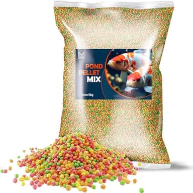 Mersjo Nourriture pour poissons de bassin - Granulés flottants pour l'alimentation quotidienne - 5 kg - Grain 3 mm