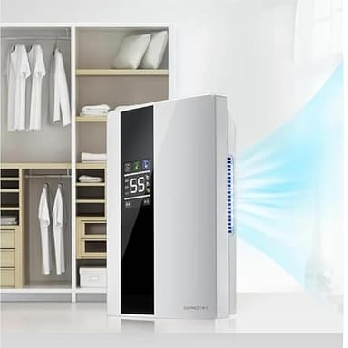 2 En 1 Deshumidificateur D Air & Purificateur D'Air, Deshumidificateur D Air Anti Moisissure, Deshumidificateur D Air Electrique, Destructeur D'Odeur pour Chambre Bureau Maison Appartement Cave