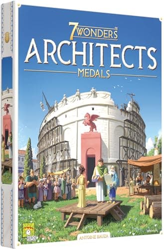 Asmodee - 7 Wonders Architects Extension : Medals - Jeu de Société Famille pour Enfants dès 8 Ans - As d'or - Bâtissez Votre Cité Antique Simplifié - 25 Min - 2 à 7 Joueurs - en Français