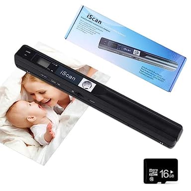 Youool Mini Scanner Portable De Main Scanner D'Images USB NuméRisation Couleur à 900 dpi A4 Scanner De Documents Au Format JPG/PDF(Scanner + Carte 16GTF)