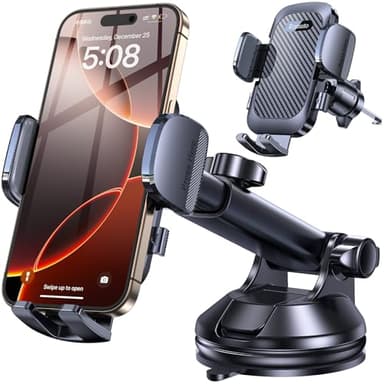 Romuto 2025 Support Téléphone Voiture【Ventouse Ultra Puissante】 360° Rotation Porte Telephone Voiture Tableau de Bord,Support Portable Voiture pour iPhone 17 Pro Max et Samsung Galaxy S25 Ultra