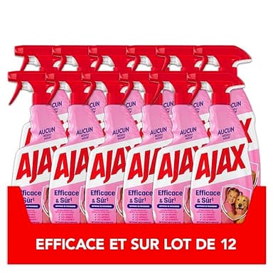 AJAX - Nettoyant Ménager Spray Multi-Surfaces Efficace & Sûr - Pour Le Contact Avec Les Animaux & Les Enfants - Nettoyage Hygiène En Profondeur - Sans Résidus Nocifs - 500 ml