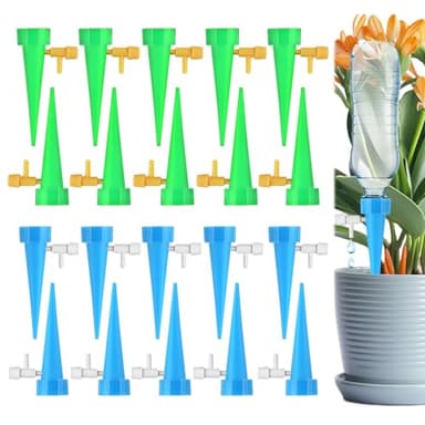 20 Pièces Arrosages Automatiques Arroseurs Automatiques Plantes Irrigation Système Irrigation Goutte à Goutte Kit avec Valve Réglable pour Balcon Jardin Plantes Intérieures et Pots de Fleurs