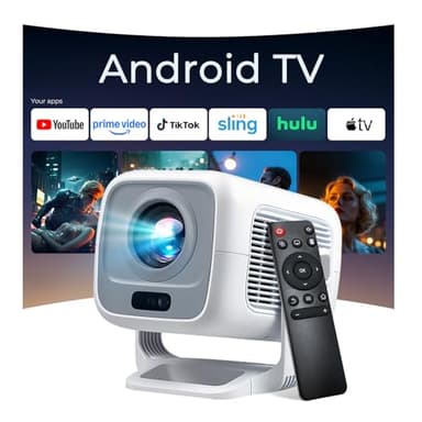 [Apps Intégrées | Native 4K FHD 1080P] 12000 Lumens Vidéoprojecteur avec WiFi 6 et Bluetooth 5.4 Mini Projecteur Rotation 270° Auto Keystone Portable Projector Compatibile avec HDMI et USB