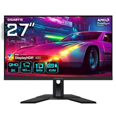 GIGABYTE M27Q Moniteur de jeu 27" QHD - 2560 x 1440, 170Hz, 0,5ms, 350 cd/m², FreeSync Premium, Display HDR400, HDMI 2.1, DisplayPort 1.4