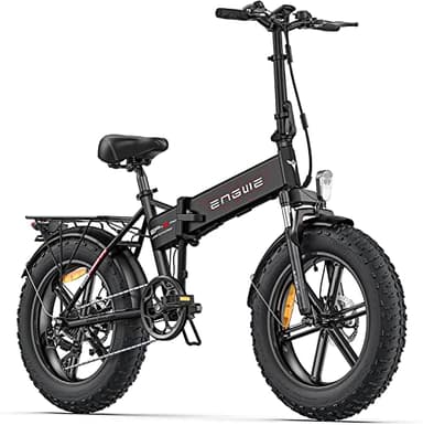 ENGWE Vélo électrique Pliable 20 "× 4.0" VTT Fat Bike 7 Vitesses avec Batterie Amovible 48V 13Ah Vélo électrique Tout-Terrain & VTT & Plage & Neige (Noir) (Noir)