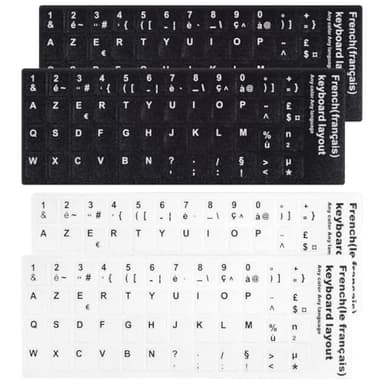 VAEIORP 4 pcs Autocollants pour Clavier français Autocollants de Remplacement des Lettres du Clavier français pour Ordinateurs Portables