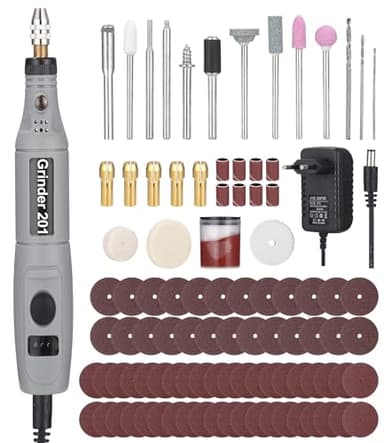 Multifonction Outils Rotatif Avec 95 Accessoires, Outil Rotatif sans fil, 3 Vitesse Perceuse sans fil Mini 5000-15000 tr/min, pour Perçage, Meulage,Polissage,Découpe, Gravure