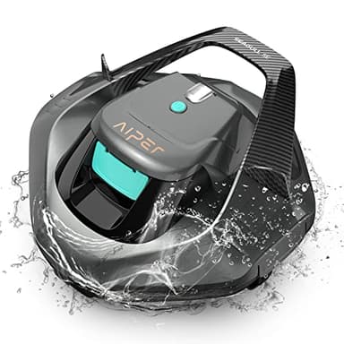 AIPER Seagull SE Robot de Piscine, aspirateur pour Piscine Dure 90 Minutes, indicateur LED, stationnement Automatique, Robot Nettoyeur de Piscine pour piscines Plates sur Le Sol jusqu'à 80 m²