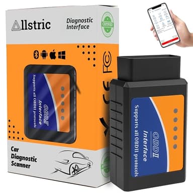 Allstric® Valise Diagnostic Auto Multimarque Bluetooth Voiture. Lecteur OBD2 ELM327 Français. Diagnostic Voiture Essuie Codes Moteur Compatible iOS, Android & Windows. Valise OBD véhicules depuis 1996