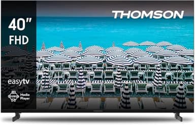 THOMSON 40 Pouces (101 cm) LED Full HD Easy TV – Non Smart – Hotel Mode, USB, HDMI, Triple-Tuner (Câble/Satellite/Antenne), AV in, CI+, A+ Panneau – 40FD2S13