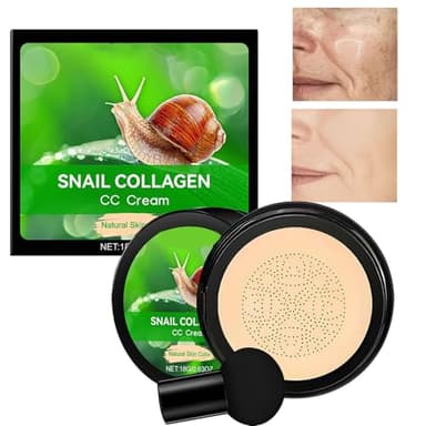 CC Crème Fond de Teint - Correcteur Léger et Maquillage Naturel - CC Crème Matifiante au Coussin d'Air pour Peau Grasse Sensible - Retouche Quotidienne