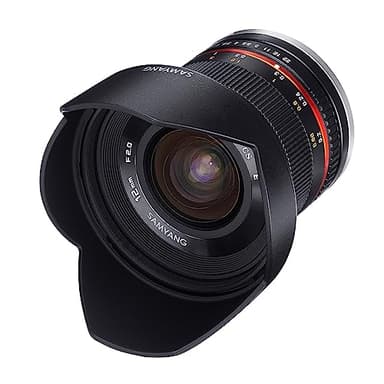 Samyang 12 mm F2.0 pour Sony E - Objectif grand angle à focale fixe Objectif photo à mise au point manuelle pour appareils photo Sony E-Mount APS-C Sony Alpha