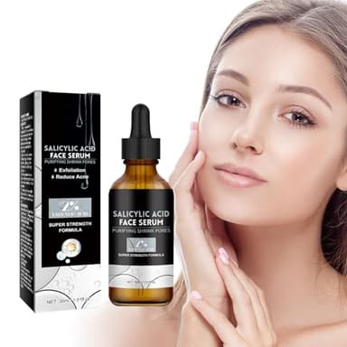 Salicylic Acid Face Serum, Sérum à l'Acide Salicylique, Exfoliant Visage Élimine les Points Noirs, Sérum Visage Sérum Anti-âge Réduit les Ridules Peau Repulpée et Lisse, 30ml
