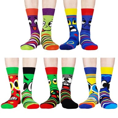 Jeasona 5 Paires Chaussette Drole Homme 43-46 Chaussette Homme Humour Humoristiques Fun Cadeau Rigolo Drole Original Anniversaire Noel