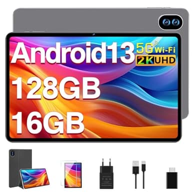 MEBERRY Tablette 12 Pouces Écran 2K Octa-Core 2.0 GHz Android 13, Tablette Tactile 16Go RAM + 128Go ROM (Extension 512Go), 5G WiFi, Bluetooth 5.0, 8000 mAh, 5+13+2MP, Tablette-Coffee