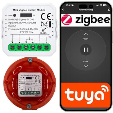 Sone Smart One Interrupteur pour Volets roulants. Interrupteur pour Stores. Fonction de pourcentage Zigbee Intelligent, Compatible avec l’Application Smart Life/Tuya et Alexa/Google Home.