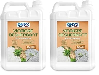 Onyx - Vinaigre Désherbant - Supprime les Mauvaises Herbes - Pour les terrasses, trottoirs et allées - ECOCERT - 100% d'Ingrédients d'Origine Naturelle - Fabrication Française - 5L (Lot de 2)