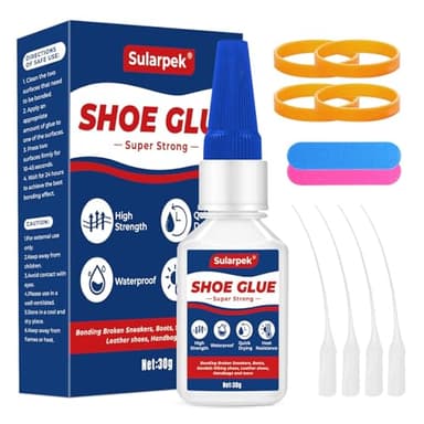 Colle Sularpek pour semelles de chaussures, imperméable, pointe anti-dessèchement, baskets, bottes, sandales, talons hauts et cuir, 30 g, extra forte
