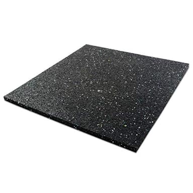 Casa Pura Tapis de Machine À Laver avec haut vibrations de & phonique | 2 tailles Noir | en granulés de caoutchouc recyclé, noir, 60 x 60 x 2 cm (L x l x h)