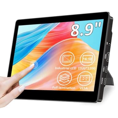 Magedok Portable écran Tactile,Moniteur Portable 8.9'' | 1920 x 1200 | 16:10 | 450 Nits | Collage Optique | HDMI/USB-C Mini écran pour Raspberry PI PC/Mac/Game consloe