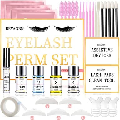 BEYAOBN Kit de Lifting des Cils, Eyelash Perm Kit,Rehaussement Cils Kit,Professionnel Semi-Permanent Curling,Perming Wave Kit d’extensions de Cils,Kit de Cils Perm Convient ​pour Fille, Longue Durée