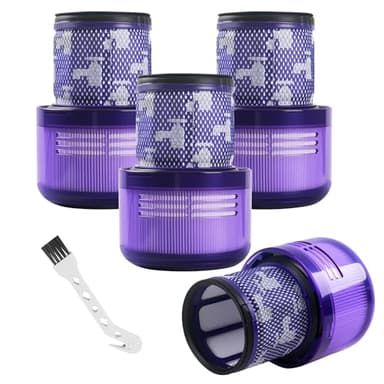 Lot de 4 pour Filtre Dyson V11, Filtre Aspirateur Set pour Dyson V11, V15, SV14, SV17, SV22, Lavables et Réutilisables pour diltre Dyson, Pour filtre dyson v11 Absolute, Numéro de Produit # 970013-02