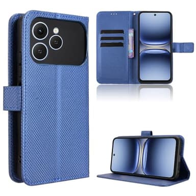 Compatible avec Tecno Spark 40 4G Housse Etui,Étui en Cuir PU Compatible avec Tecno Spark 40 4G téléphone Portable Coque Blue