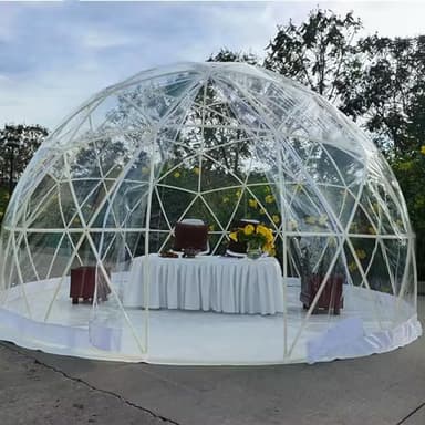 Tente à bulles de dôme de jardin, igloo de dôme de jardin de serre, abri extérieur transparent géodésique pour 8 à 10 personnes pour les patios d'arrière-cour,les tonnelles d'auvent,la pièce de maison