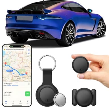 Smart Traceur Tag Tracker GPS Localisateurs D'Objets (Compatible avec iOS et Android)Traceur GPS Voiture Bluetooth,Couverture Mondiale en Temps Réel,Localisateurs Tags pour Valises/Portefeuilles/Clés
