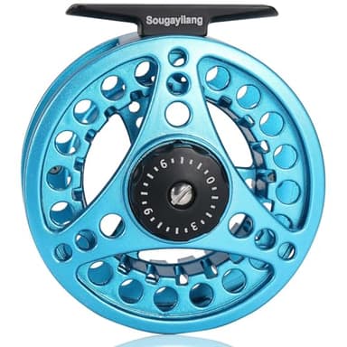 Sougayilang Moulinet de pêche à la mouche, grand arbre avec corps en aluminium moulé sous pression, poids 5/6, 7/8, moulinet essentiel pour les débutants - B5/6