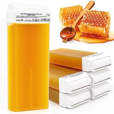 LALILL Cartouche Cire 100ml x 6 - Roll On Cire Epilation, Recharge pour l'épilation - Cartouches au Miel - Recharges Wax Honey