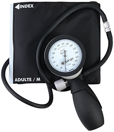 SPENGLER Lian Nano, Tensiomètre Mécanique pour mesure de la Pression Artérielle, Résistant, Précis, Mécanisme Horloger, Poire Grand Volume, Connectique Facile, pour tous les Professionnels de Santé, Brassard M fourni.