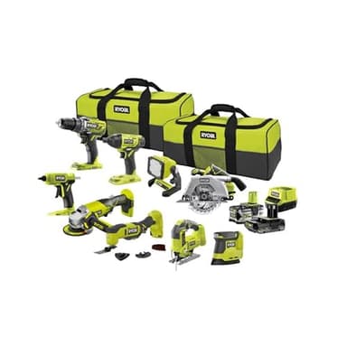 Pack RYOBI Combo 9 outils - 1 batterie 5.0Ah - 1 batterie 2.0Ah - 1 chargeur - R18CK9-252SL
