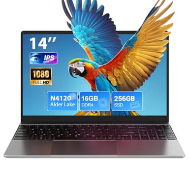 SADSYMB Ordinateur Portable 14 Pouces, Pc Portable 16Go RAM 256Go SSD N4120 Processor, Win 11 Laptop avec Souris Incluse, 1920 * 1080 IPS, 2.4/5.0G WiFi, BT5.0, USB 3.0, HDMI, TF Card Slot