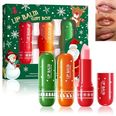 HOUSN Baume a Levre, Neige Baume a Levre - Hydratant et Réparateur pour Lèvres, Cadeaux de Noël pour Collègues Mère et Épouse, Idéal pour Chaussettes de Noël