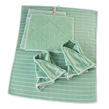 Muxel Chiffon de Nettoyage en Viscose de Bambou. Nettoie Les fenêtres et Les miroirs sans Laisser de Traces. Lot de 5 Serviettes hygiéniques en Bambou pour la Maison, la Voiture et l'entreprise