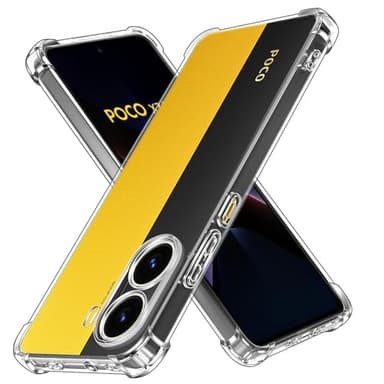 ivoler Coque pour Xiaomi Poco X7 Pro 5G, Ultra Transparent Étui de Protection en Silicone Antichoc avec Coins Renforcés, Clair Mince Souple TPU Bumper Housse