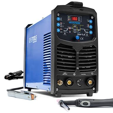 IPOTOOLS TIG-INV185PACDC poste a souder TIG - Poste a souder arc tig TIG avec 180A 230V IGBT, 3 en 1 Poste TIG, MMA électrodes, Poste de Soudage Portable, garantie de 7 ans