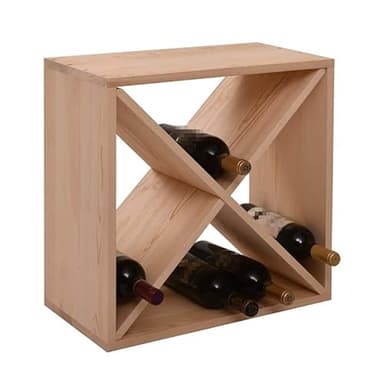 Casier range bouteille vin en bois naturel pour cave et cellier a vin 50x50x26 - meuble de rangement bouteille de vin