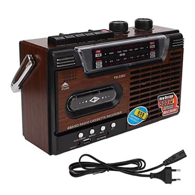 Mise à Niveau du Lecteur CD et Cassette TR621 avec Télécommande, Radio Portable Boombox AM FM, Lecteur MP3, Son Stéréo, USB, Port TF, pour la Famille (Prise UE)