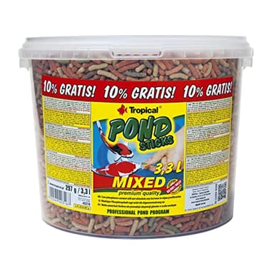 Pond Sticks Mixed 3,3L / 270g - Aliment à Multi ingrédients sous Forme de bâtonnets flottants pour carpes koï et Poissons de Bassin