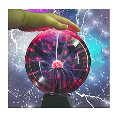 AXTMR Boule de Plasma géante Unisexe, Lampe electricité Statique Qui Peut être touchée et contrôlée par Le Son, Sphere Plasma Magique à Induction Scientifique,touch10.5in,Size