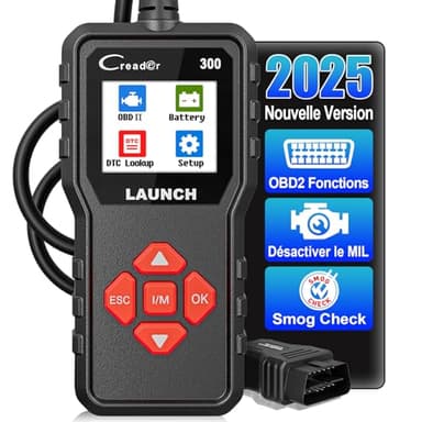 Valise Diagnostic Auto Voiture Multimarque LAUNCH CR300, Universel OBD2 Diagnostic Voiture Français,Lecteur de Code d'erreur de Moteur,Voiture pour Tous Les Véhicules OBD2 après 2000