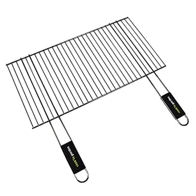 Cook’in Garden - Grille Chromée, Dimensions 57 × 30 cm, Résistante aux Flammes et Hautes Températures, Manche Soft Touch Ergonomique, Grille Barbecue Extérieur Compatible Multi-Marques