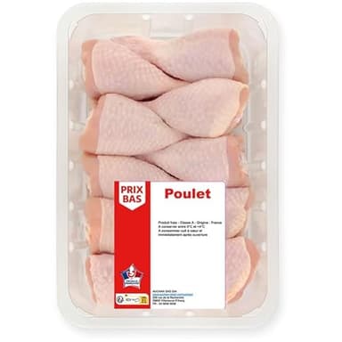AUCHAN Pilons de poulet blanc 1 kg