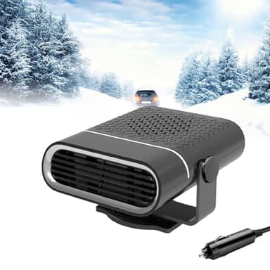 NHYDZSZ Chauffage 12v Voiture, Chauffage Voiture 2 en 1, 150w 12v Chauffage Voiture Allume Cigare, Dégivreur Pare Brise, Chauffage de Voiture Portable, Réglage Libre à 360°, Dégivrage et Désembuage